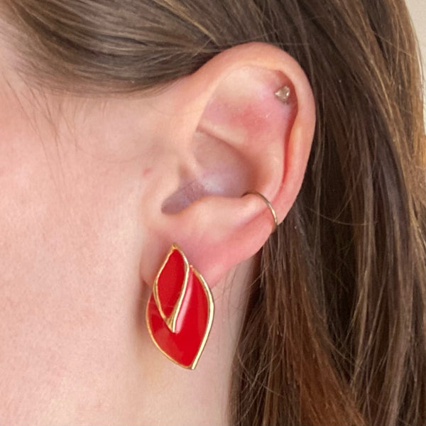 Flaming Red Earrings